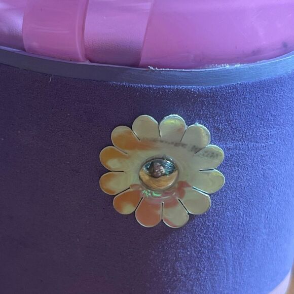 Sugar‎ Thrillz High Platform Pushin Daisies Jelly Shoes 3D Flowers Sz 8 - Picture 4 of 9